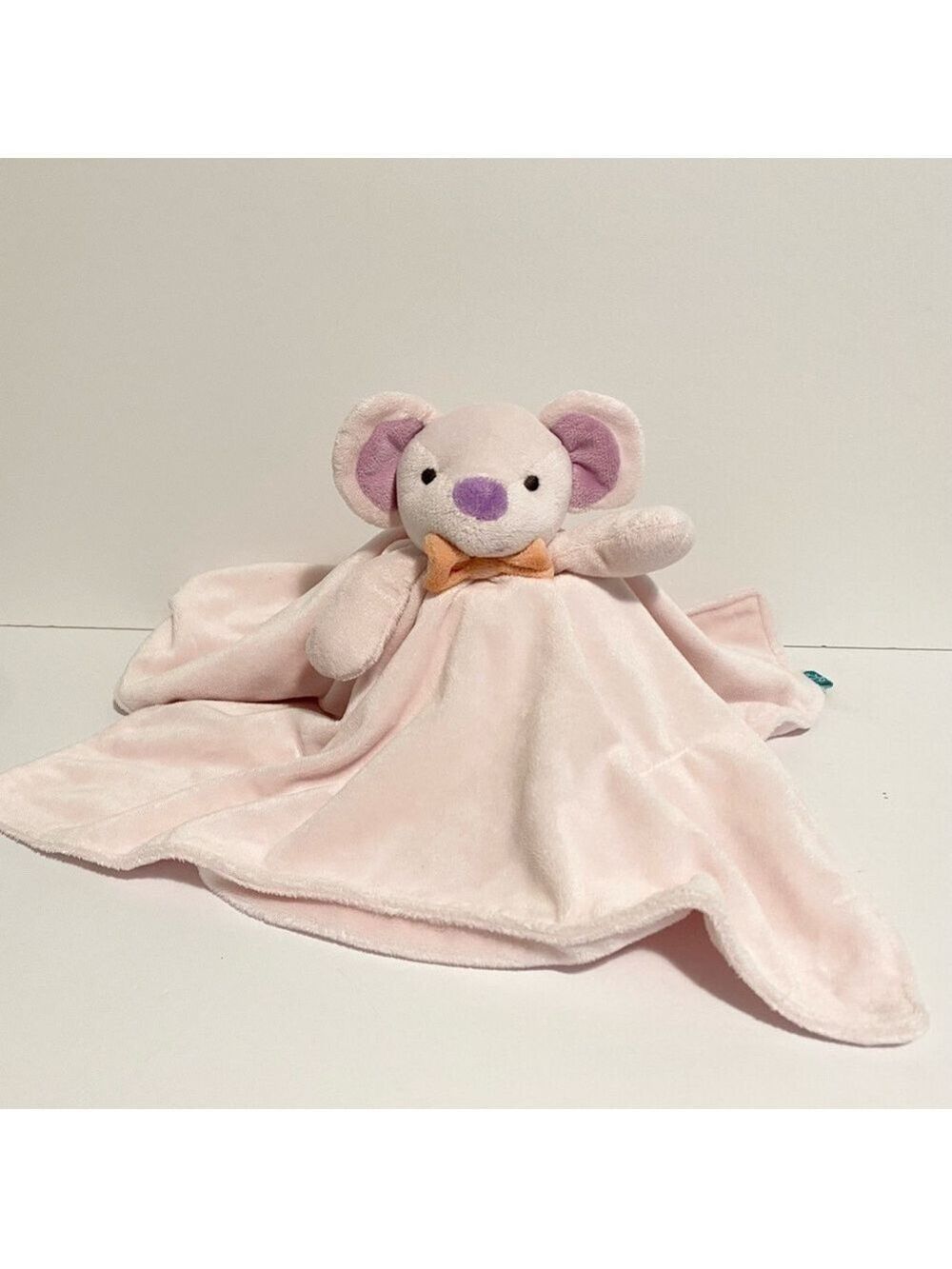 HB Honey Bunny Mouse Lovey Plush Pink and Purple Security Blanket 17” Baby Girl